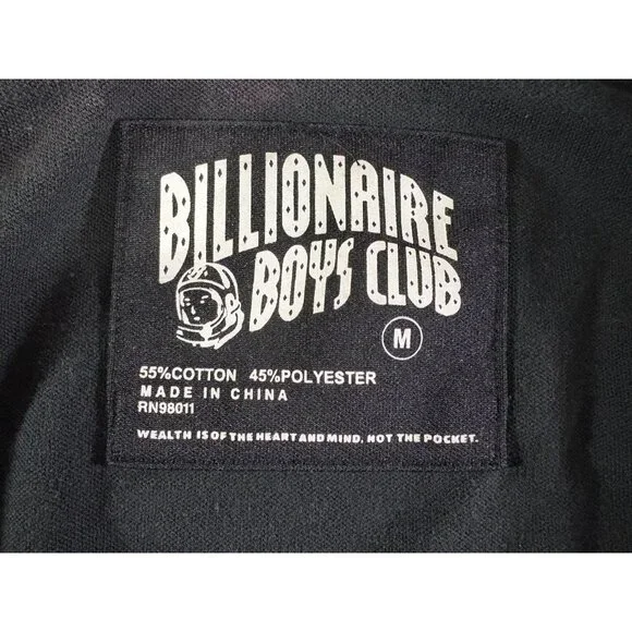 Billionaire Boys Club BBC Striped Helmet Logo Track Jacket Size M color black